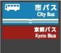 city bus and kyoto bus stop